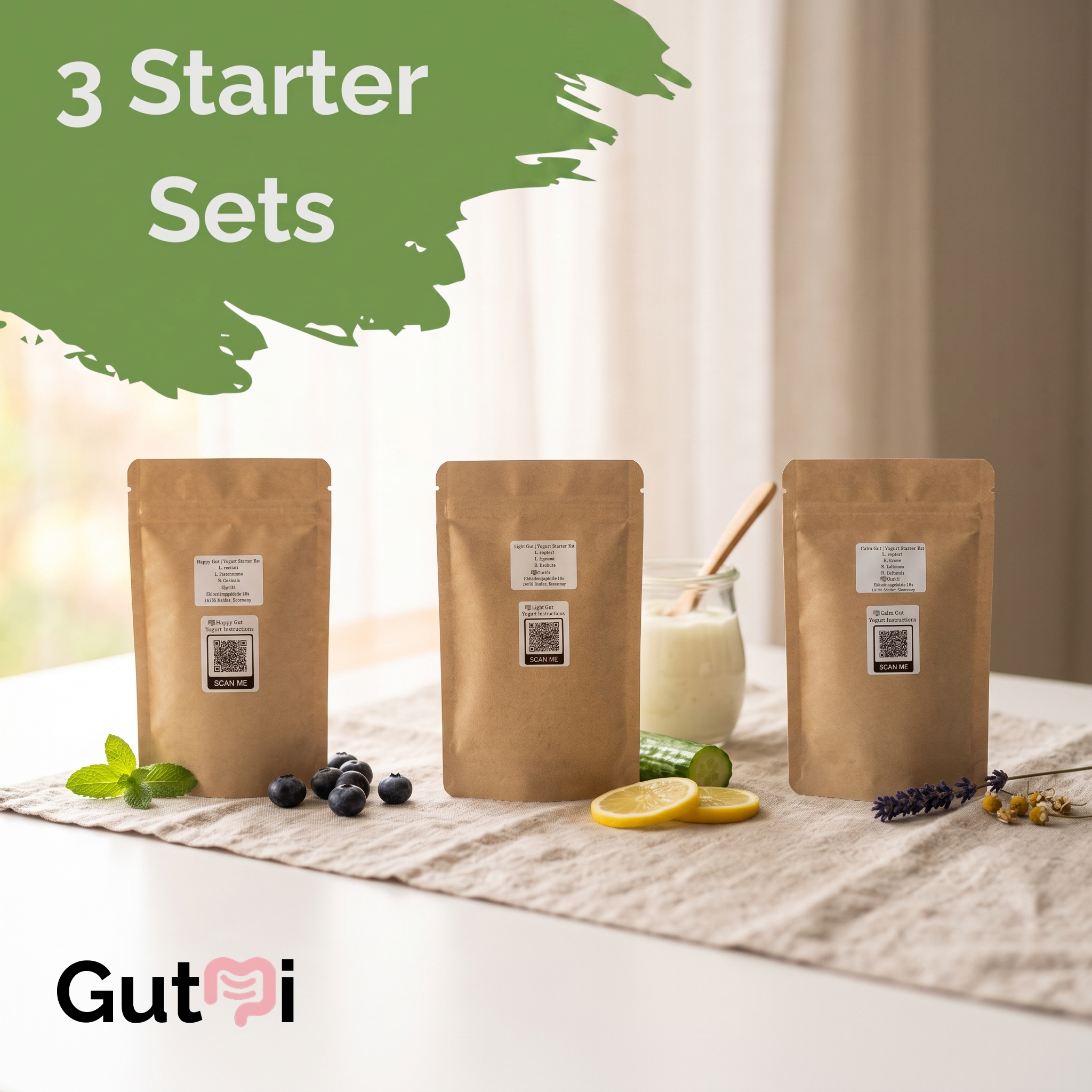 L. reuteri + 6 More Strains (7 Total) | Includes All Lost Species | 3 Yogurt Starter Sets | Starter Bundle | Starter Cultures | 9 Yogurt Starters
