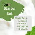 L. reuteri + B. breve + B. bifidum + B. infantis | Yogurt Starter Set | Calm Gut | Starter Cultures | Pack of 3
